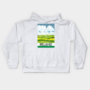 Ireland for a break travel poster Kids Hoodie